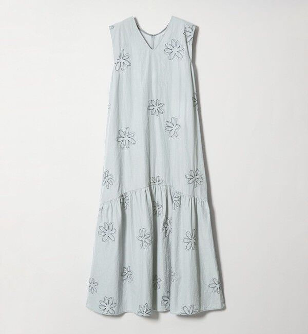 EMMEL REFINES「＜EMMEL REFINES＞EM フラワーシシュウ キリカエ ギャザー ワンピース」|ワンピース|
