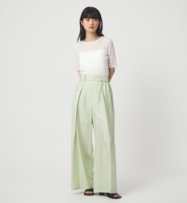 EMMEL REFINES「＜EMMEL REFINES＞EM マーブルローン イージーパンツ」|チノ|