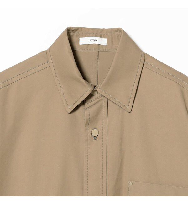 Demi-Luxe BEAMS 「ATON / コットンツイル オーバーシャツ」|シャツ・ブラウス|