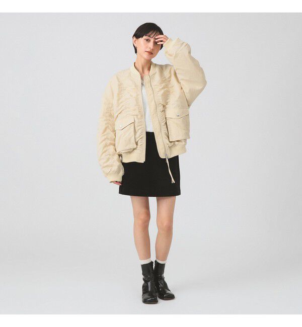 Ray BEAMS 「シャーリング MA-1 ブルゾン」|ブルゾン・スタジャン|