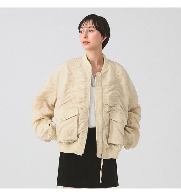 Ray BEAMS 「シャーリング MA-1 ブルゾン」|ブルゾン・スタジャン|