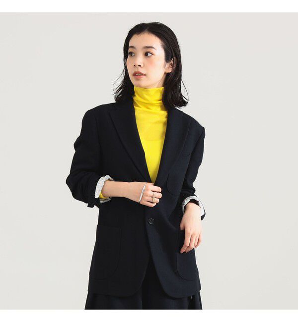 Demi-Luxe BEAMS 「AK+1 / ウール ソリッド 2ボタン ジャケット」|ダッフルコート|NAVY