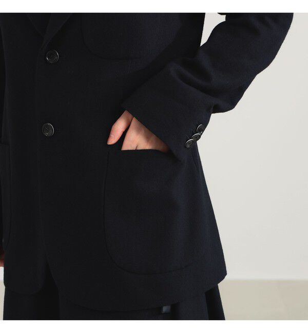 Demi-Luxe BEAMS 「AK+1 / ウール ソリッド 2ボタン ジャケット」|ダッフルコート|