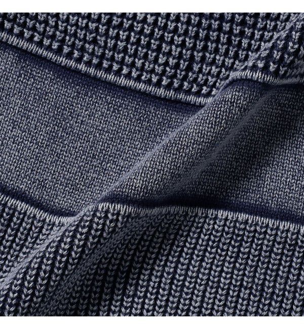 BEAMS「ワイドフィット フェード コットン クルーネック」|ニット・セーター|