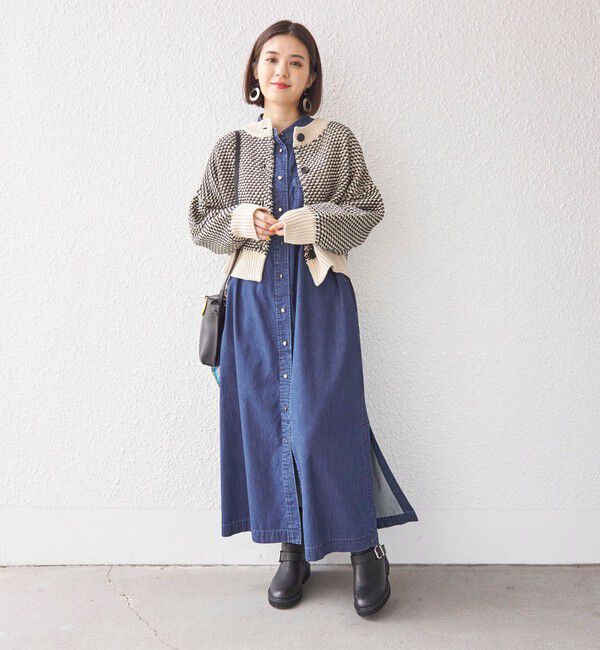 SHIPS for women「〈手洗い可能〉前後 2WAY ジャカード プルオーバー 24SS ◇」|ニット・セーター|