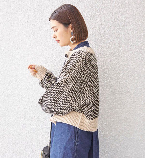 SHIPS for women「〈手洗い可能〉前後 2WAY ジャカード プルオーバー 24SS ◇」|ニット・セーター|