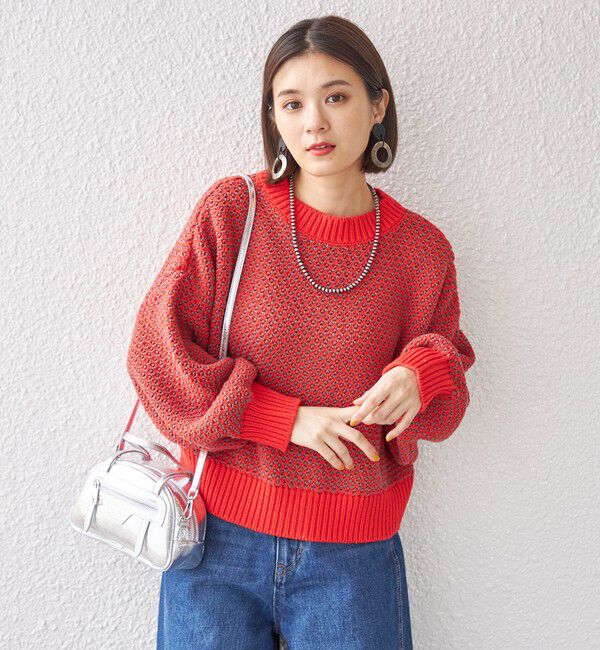 SHIPS for women「〈手洗い可能〉前後 2WAY ジャカード プルオーバー 24SS ◇」|ニット・セーター|