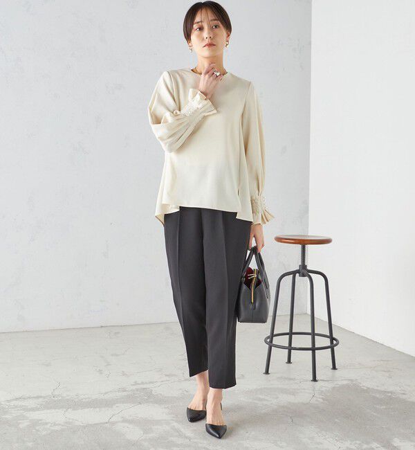 SHIPS for women「〈手洗い可能〉キャンディ スリーブ ブラウス &times; パンツ セットアップ」|シャツ・ブラウス|