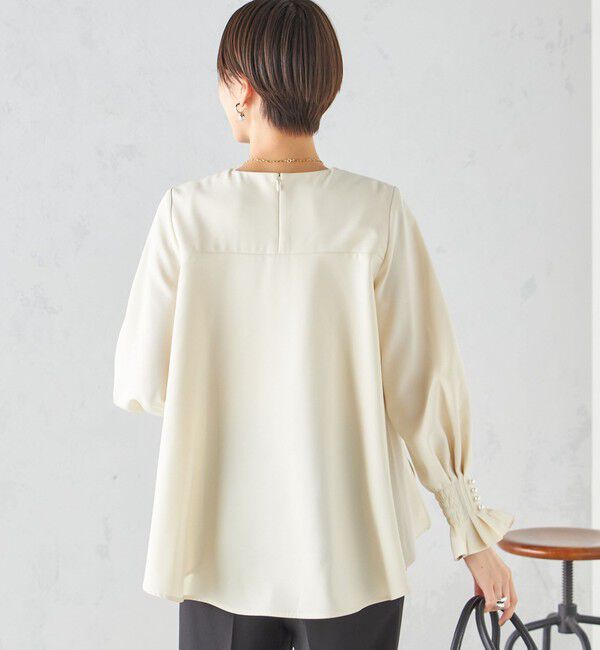 SHIPS for women「〈手洗い可能〉キャンディ スリーブ ブラウス &times; パンツ セットアップ」|シャツ・ブラウス|