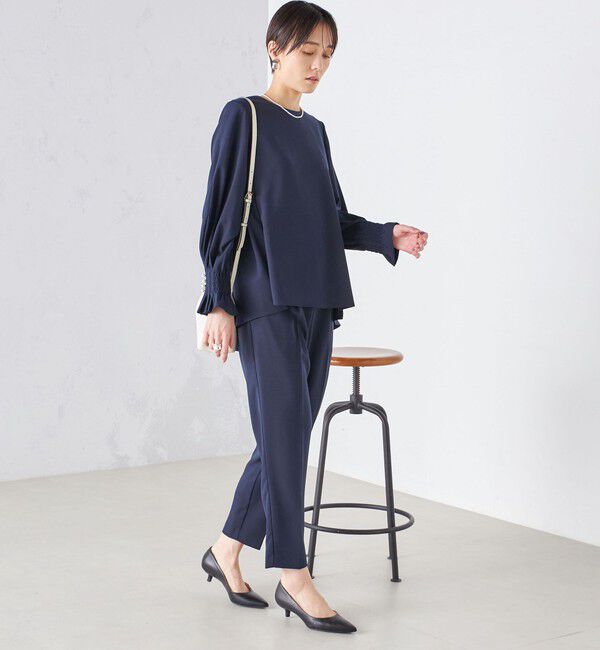 SHIPS for women「〈手洗い可能〉キャンディ スリーブ ブラウス &times; パンツ セットアップ」|シャツ・ブラウス|