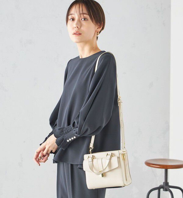 SHIPS for women「〈手洗い可能〉キャンディ スリーブ ブラウス &times; パンツ セットアップ」|シャツ・ブラウス|