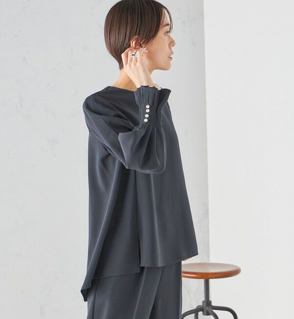 SHIPS for women「〈手洗い可能〉キャンディ スリーブ ブラウス &times; パンツ セットアップ」|シャツ・ブラウス|