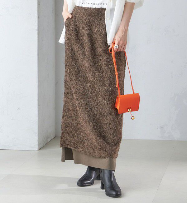 SHIPS for women「〈手洗い可能〉ジャカード ヘム フレア レイヤード スカート」|スカート|