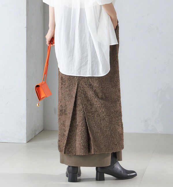 SHIPS for women「〈手洗い可能〉ジャカード ヘム フレア レイヤード スカート」|スカート|