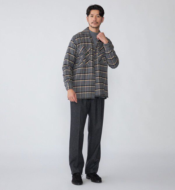 SHIPS「【SHIPS別注】Errico Formicola: ウィンドウペーンチェック オーバーシャツ」|シャツ・ブラウス|