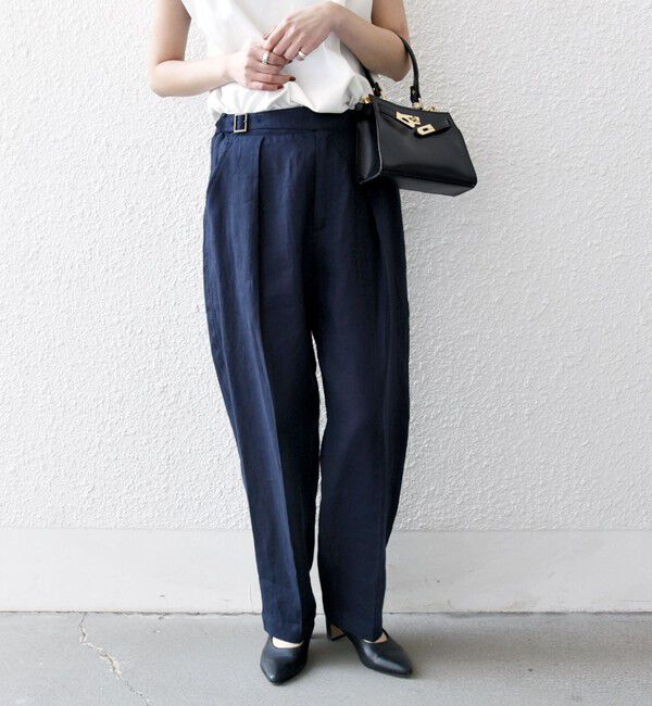 SHIPS any「SHIPS any:〈洗濯機可能〉ヨーロピアンフラックス リネン タック グルカ イージー パンツ」|その他|