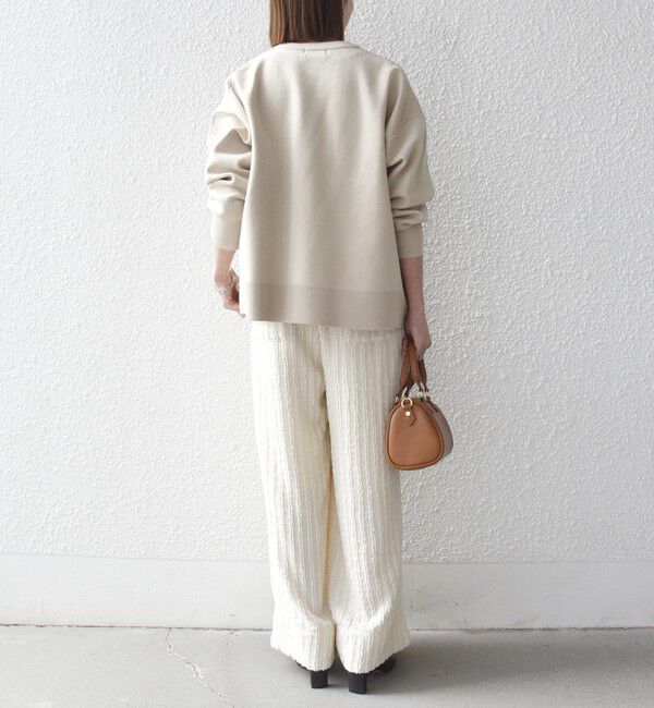 SHIPS any「SHIPS any:〈手洗い可能〉サイドスリット クルーネック ルーズ プルオーバー」|ニット・セーター|