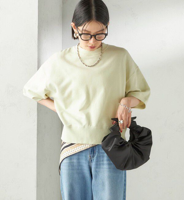 SHIPS for women「【SHIPS別注】SLOANE:〈手洗い可能〉半袖 ショート スウェット」|Tシャツ・カットソー|