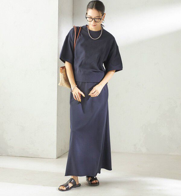 SHIPS for women「【SHIPS別注】SLOANE:〈手洗い可能〉半袖 ショート スウェット」|Tシャツ・カットソー|