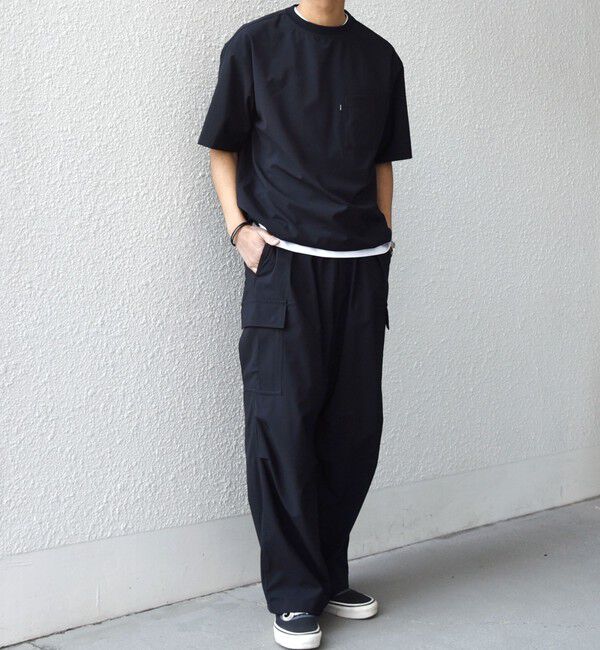 SHIPS any「SHIPS any:〈吸水速乾〉Rapidry クルーネック スピンドル ポケット Tシャツ(セットアップ対応)◇」|Tシャツ・カットソー|