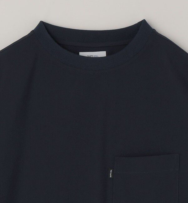 SHIPS any「SHIPS any:〈吸水速乾〉Rapidry クルーネック スピンドル ポケット Tシャツ(セットアップ対応)◇」|Tシャツ・カットソー|