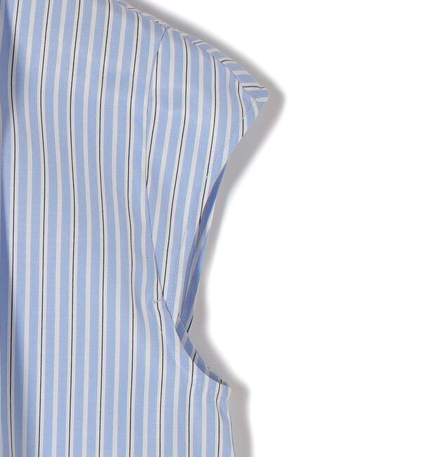 SHIPS for women「《予約》【WEB限定】〈手洗い可能〉ストライプ サイド タック ワンピース」|ワンピース|