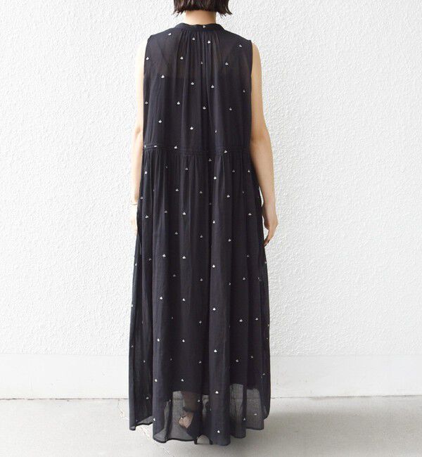 SHIPS for women「《予約》〈手洗い可能〉コットン オーガンジー 刺繍 ウエスト ドロスト ワンピース」|ワンピース|