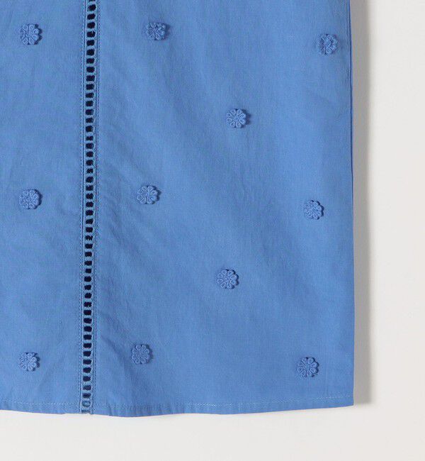 SHIPS any「《予約》【WEB限定】SHIPS any:〈洗濯機可能〉フラワー モチーフ ハシゴレース クルーネック ブラウス 2」|シャツ・ブラウス|