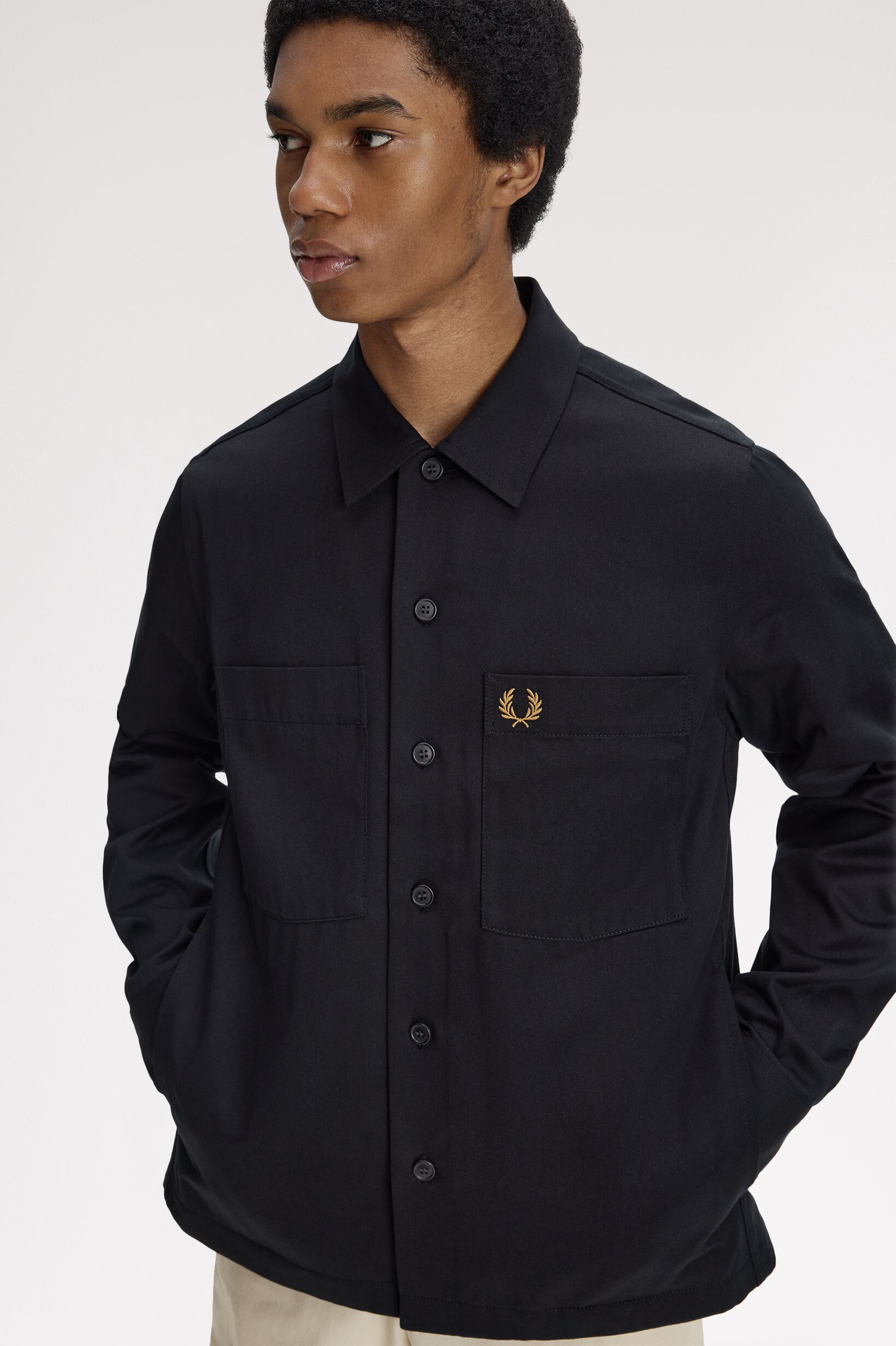 FRED PERRY 「Twill Overshirt」|その他|BLACK