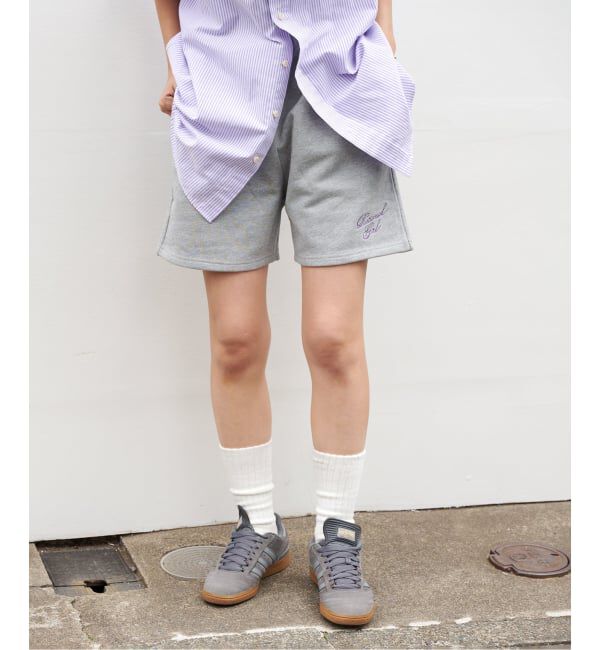 OUTDOOR PRODUCTS Usual Things「RATIONAL GIRLロゴ刺繍スウェットショートパンツ」|その他|