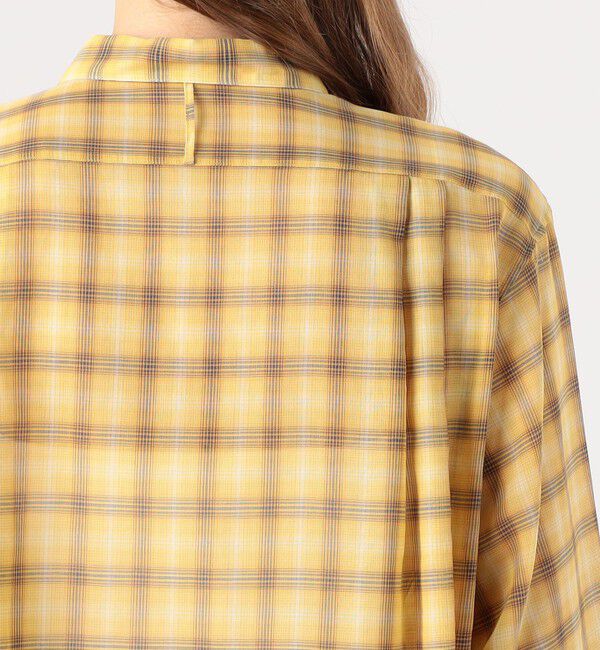 MACPHEE「コットンオーガンジーチェック チュニックシャツ」|シャツ・ブラウス|