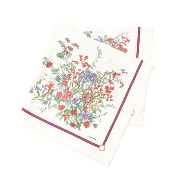 TOMORROWLAND GOODS「TOMORROWLAND フラワーシルクスカーフ」|バンダナ・スカーフ|12 ホワイト系