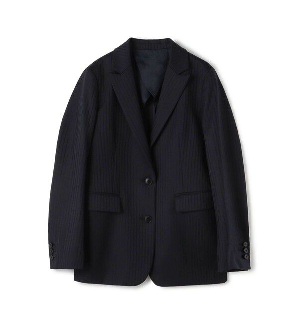 BACCA「シャドーストライプ テーラードジャケット」|テーラードジャケット|69 ネイビー