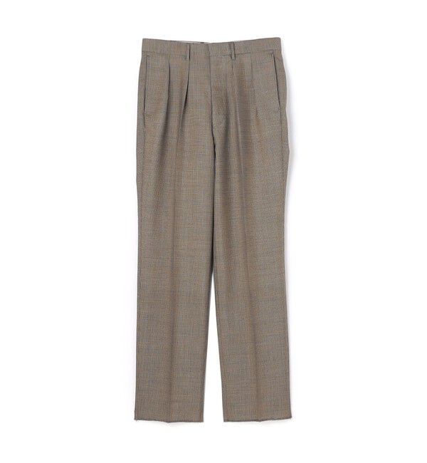 TOMORROWLAND MENS「ウールモヘヤ 2プリーツ ワイドストレートスラックス」|スラックス|46 ブラウン系