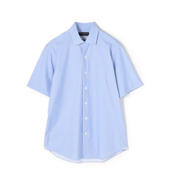 TOMORROWLAND MENS「ナイロンポリウレタン ワイドスプレッドカラー ハーフスリーブシャツ CANCLINI」|シャツ・ブラウス|63 ライトブルー