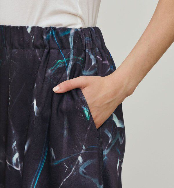 DES PRES「ネオンプリント マーメイドスカート」|フレア|