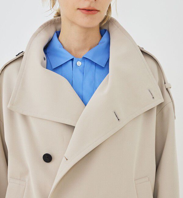 GALERIE VIE「コットンウールギャバジン ハイネックショートコート」|その他|