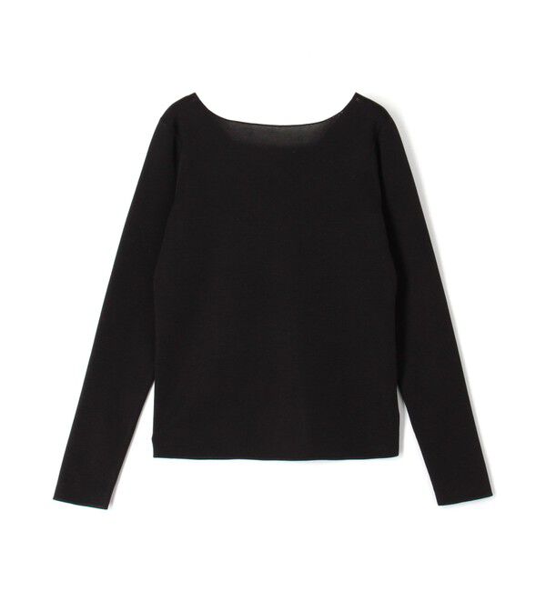 DES PRES「ハイツイストシルクストレッチ フロンタブルプルオーバー」|ニット・セーター|17 チャコールグレー