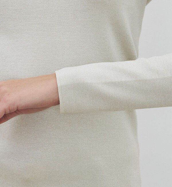 DES PRES「ハイツイストシルクストレッチ フロンタブルプルオーバー」|ニット・セーター|