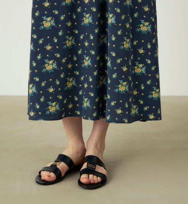 SOULEIADO「レーヨンプリント フロントノットワンピース」|ワンピース|