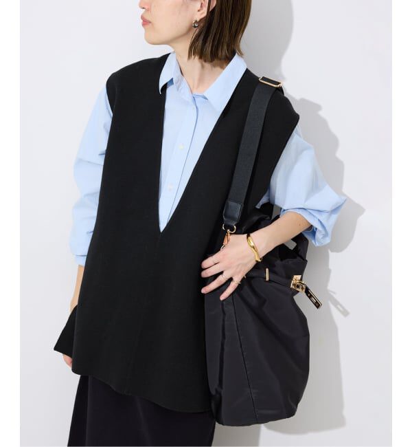 SLOBE IENA「ダブルフェイスコットンニットベスト」|ベスト・ジレ|