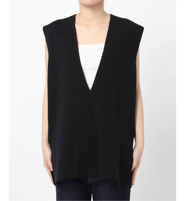 SLOBE IENA「ダブルフェイスコットンニットベスト」|ベスト・ジレ|