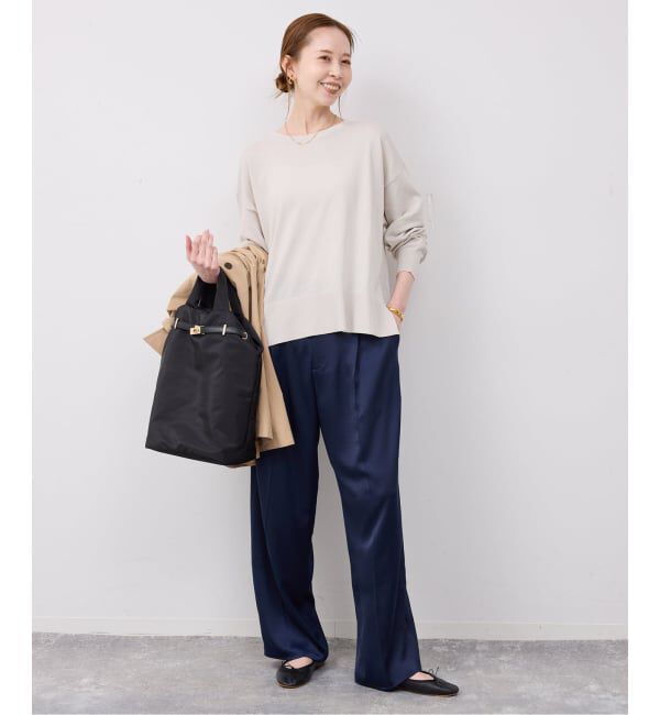 SLOBE IENA「《シリーズあり》コットンキュプラプルオーバー」|ニット・セーター|