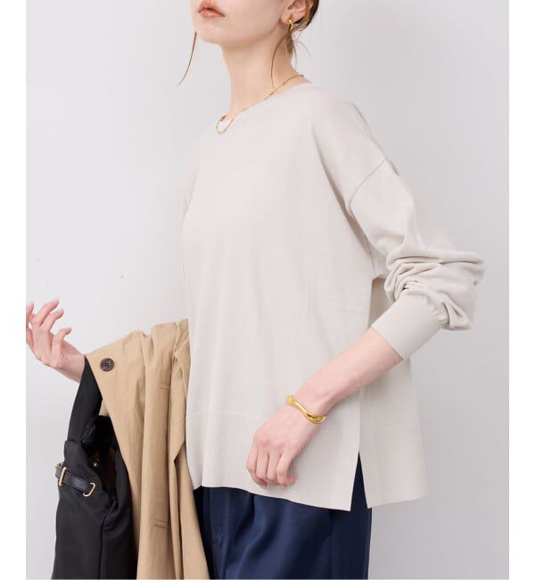 SLOBE IENA「《シリーズあり》コットンキュプラプルオーバー」|ニット・セーター|