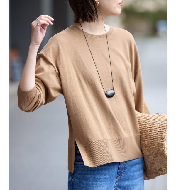 SLOBE IENA「《シリーズあり》コットンキュプラプルオーバー」|ニット・セーター|