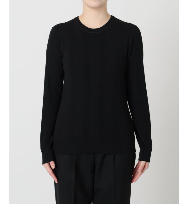 VERMEIL par iena「ランダムRIB クルーネックロングスリーブプルオーバー」|ニット・セーター|