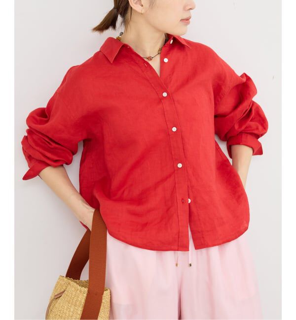 IENA「リネンワイドショートシャツ」|シャツ・ブラウス|
