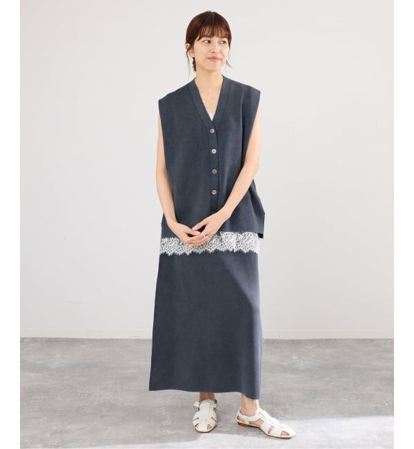 IENA「《セットアップ対応/予約》ダンボールストーンスカート」|スカート|