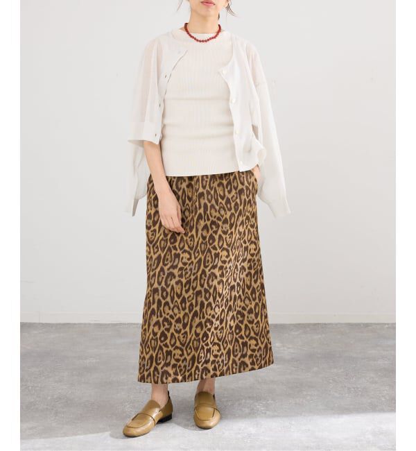 IENA「《予約》 ECOSPLASH リブボートネックプルオーバー」|ニット・セーター|