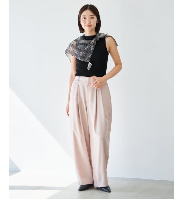 IENA「《予約》 ECOSPLASH リブボートネックプルオーバー」|ニット・セーター|